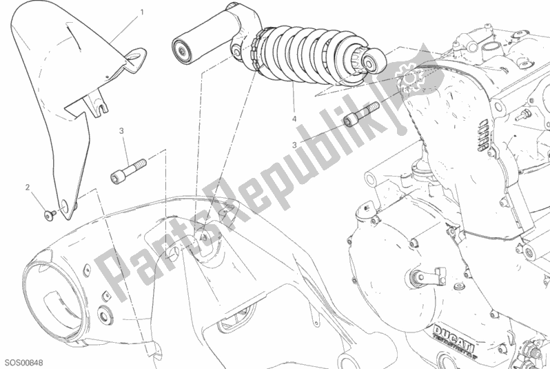 Toutes les pièces pour le Sospensione Posteriore du Ducati Supersport S 937 2020